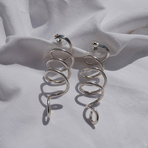 earrings Silver spiral