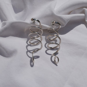 earrings Silver spiral