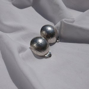 Earrings Textured domes 2