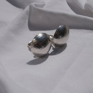 Earrings Textured domes 2