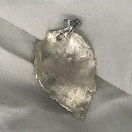 Pendant -delicate silver leaf.